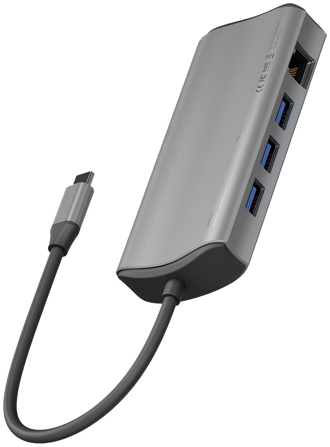 USB-концентратор EnergEA AluHUB Max 11 in 1 Superspeed Aluminium USB-C 100W Gunmetal