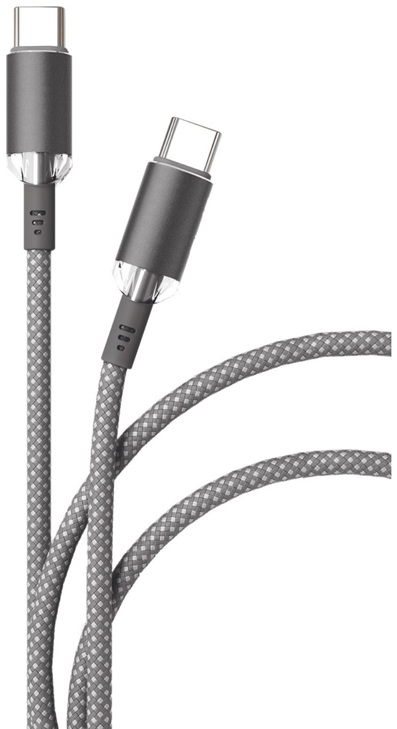 Кабель VLP Diamond Cable Type-C to Type-C 60W 1.2m серый