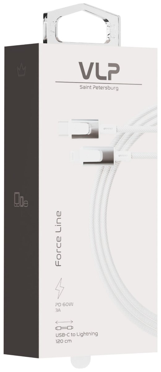 Кабель VLP Force Line Type-C to Lightning MFI 1.2m белый