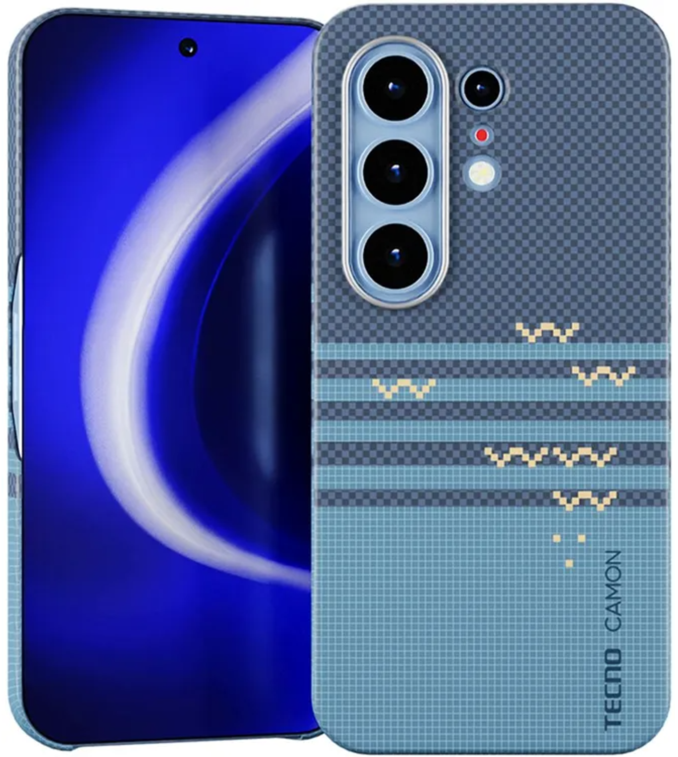 Чехол для смартфона KRUTOFF Tecno Camon 50 Ultra черный/зеленый
