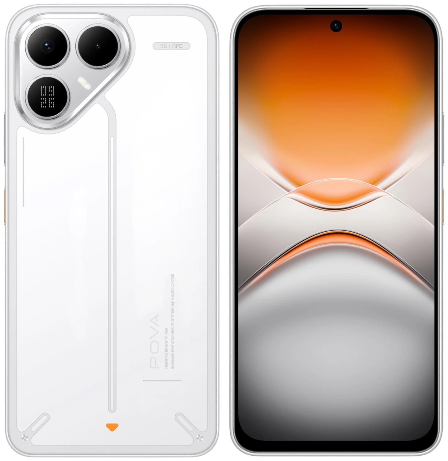 Смартфон Tecno POVA 8 5G 8/128 ГБ белый