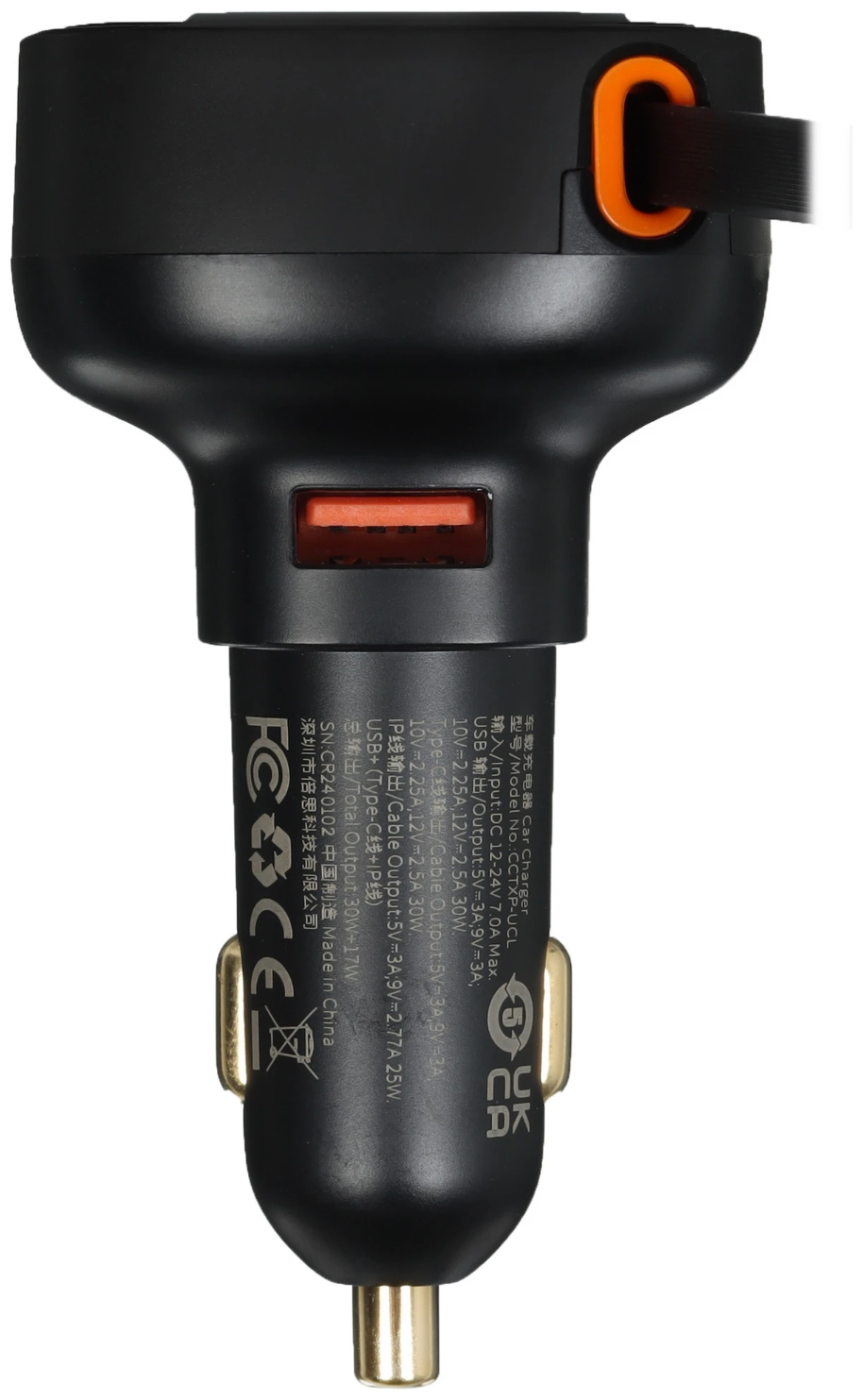 Автомобильная зарядка Baseus Enjoyment Pro Car Charger USB-C 60W черный