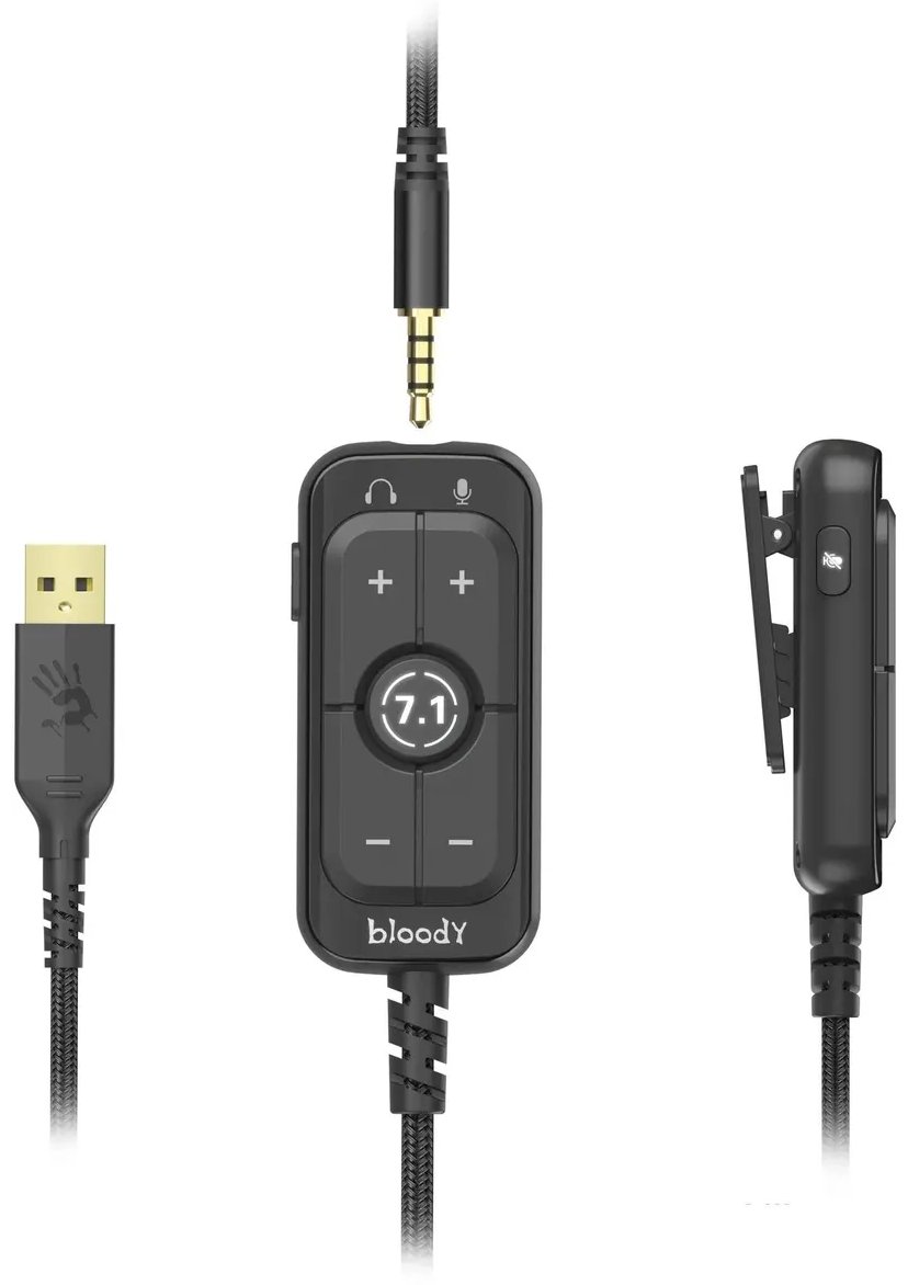 Проводные наушники с микрофоном A4Tech Bloody M590i красно-черный