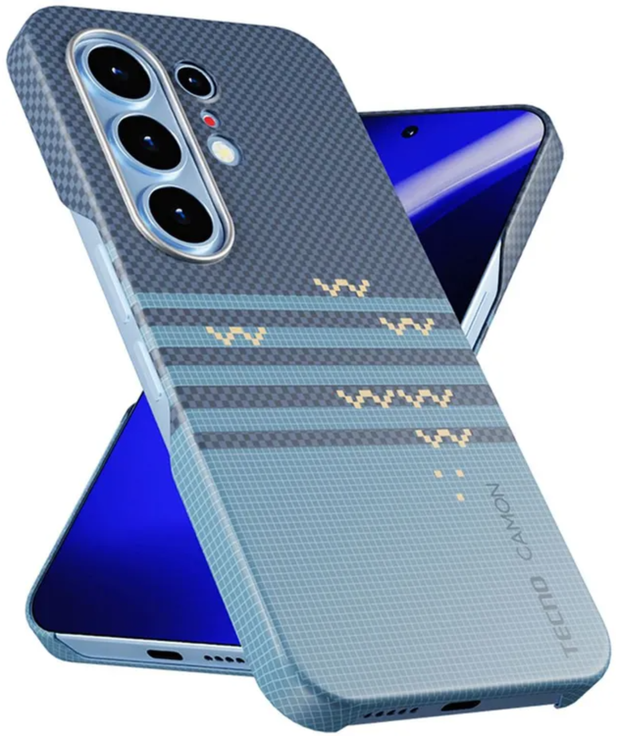 Чехол для смартфона KRUTOFF Tecno Camon 50 Ultra черный/зеленый
