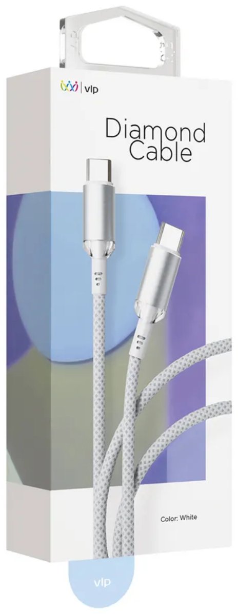 Кабель VLP Diamond Cable Type-C to Type-C 60W 1.2m белый