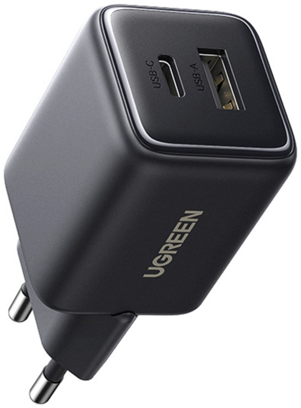 Адаптер питания UGREEN X514 20W 2-Port GaN USB-C+USB-A Fast Charger черный