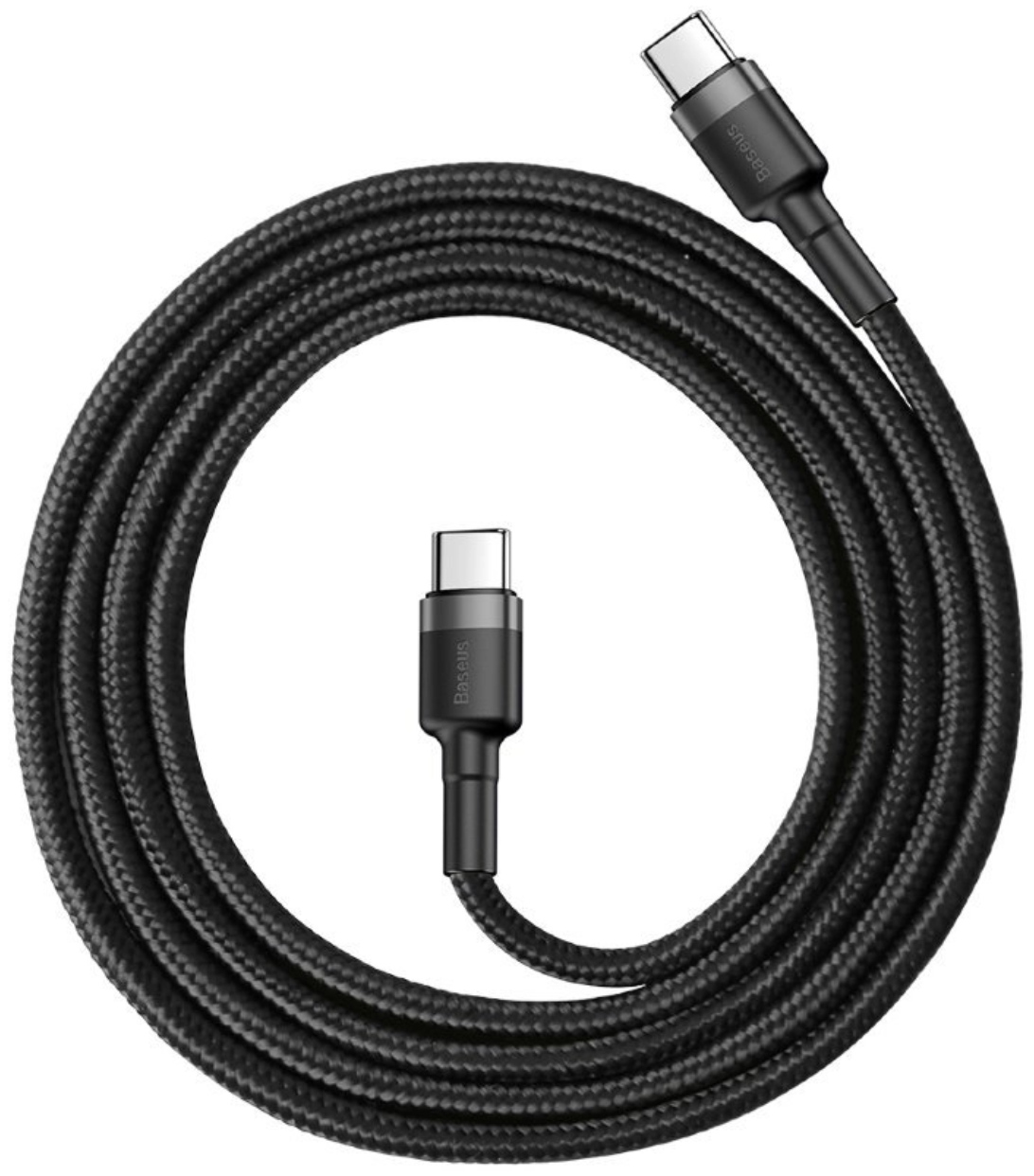 Кабель Baseus Cafule PD2.0 Type-C to Type-C 60W 1m серо-черный CATKLF-GG1