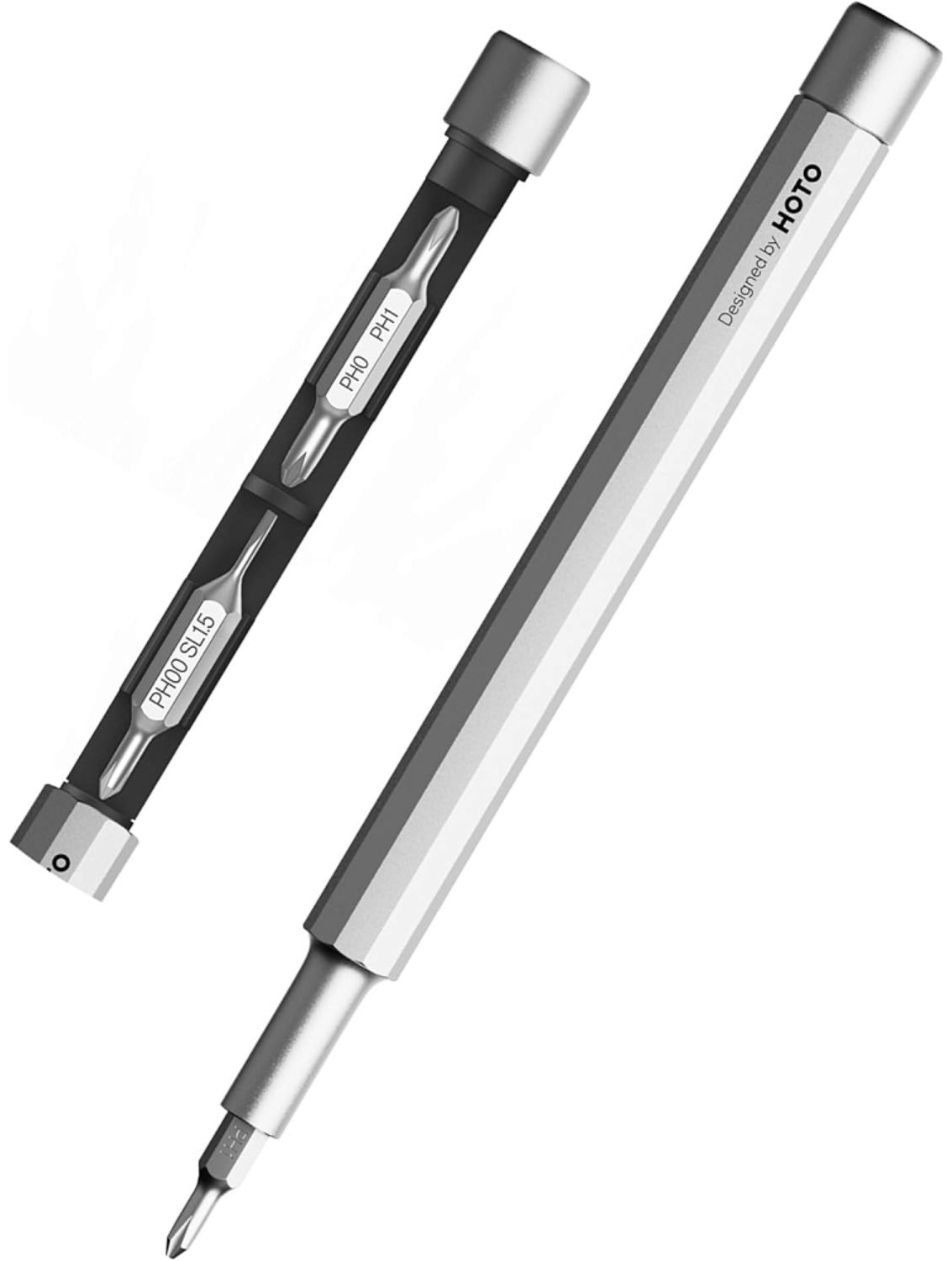 Отвертка с набором бит карманная HOTO Pocket Precision Screwdriver SE серебристый HFT0003GL