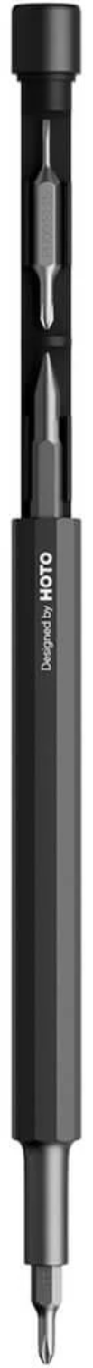 Отвертка с набором бит карманная HOTO Pocket Precision Screwdriver SE чёрный HFT0004GL