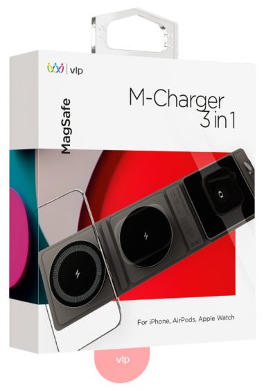 Беспроводное зарядное устройство VLP M-Charger 3 in 1 черный