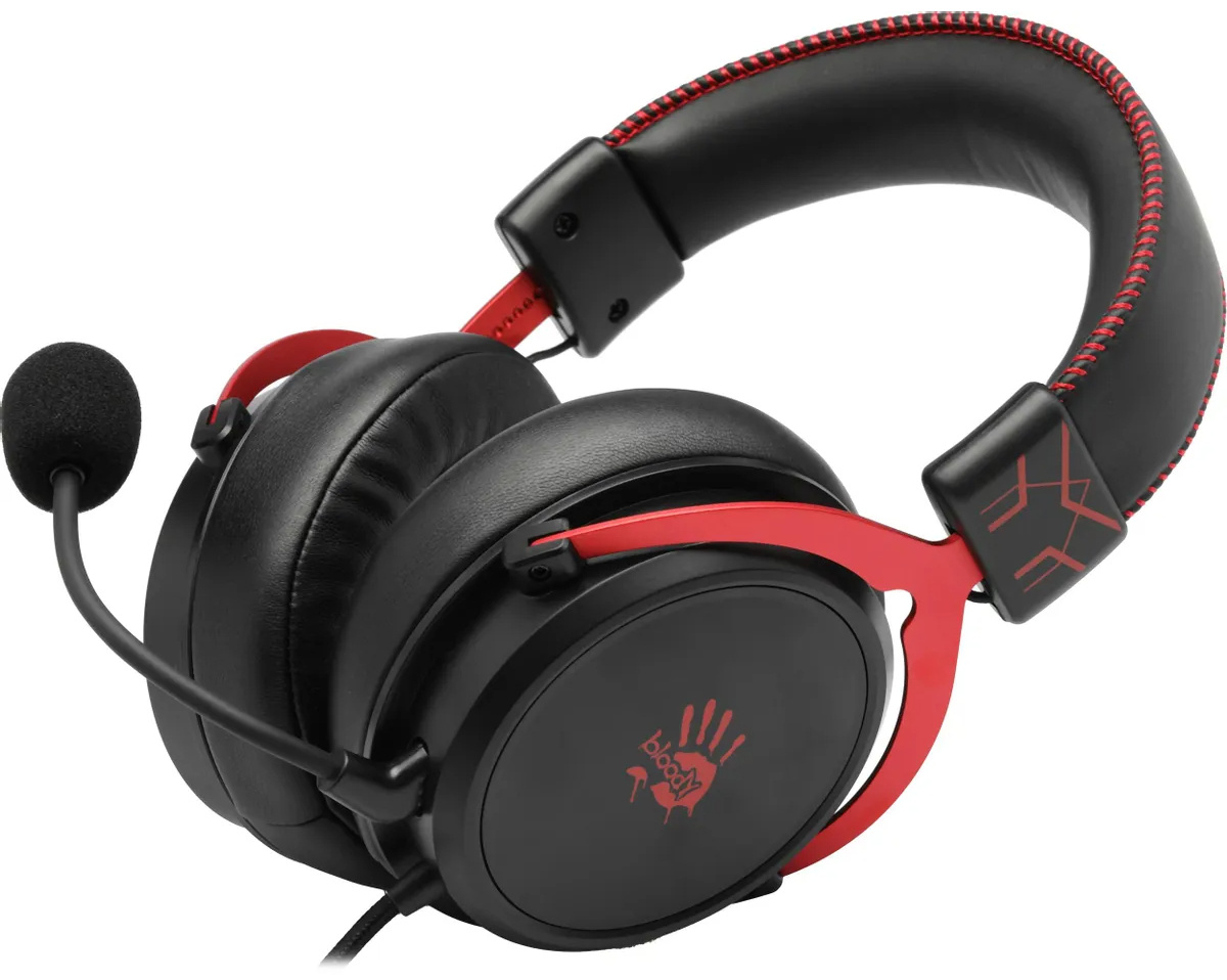 Проводные наушники с микрофоном A4Tech Bloody M590i красно-черный