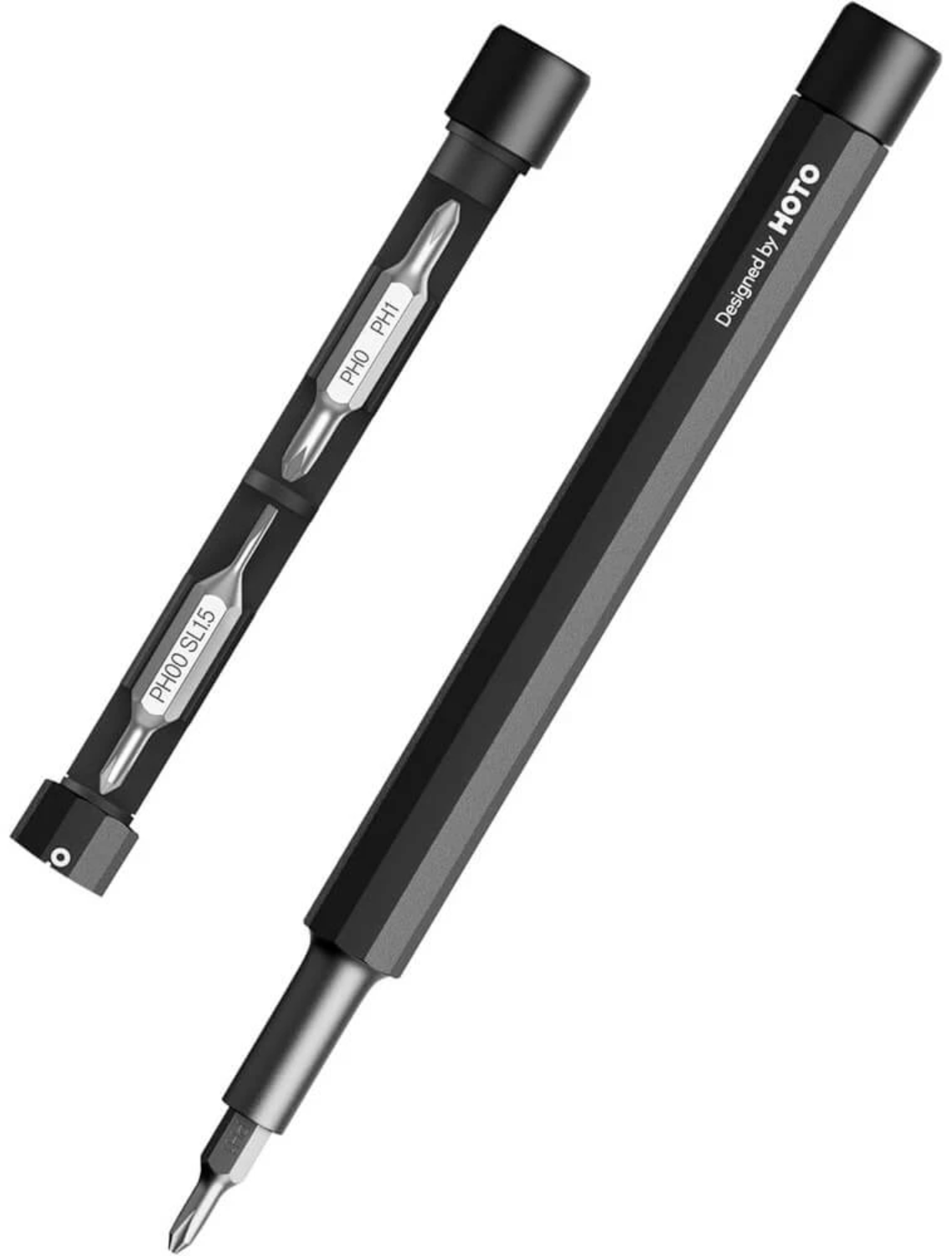 Отвертка с набором бит карманная HOTO Pocket Precision Screwdriver SE чёрный HFT0004GL