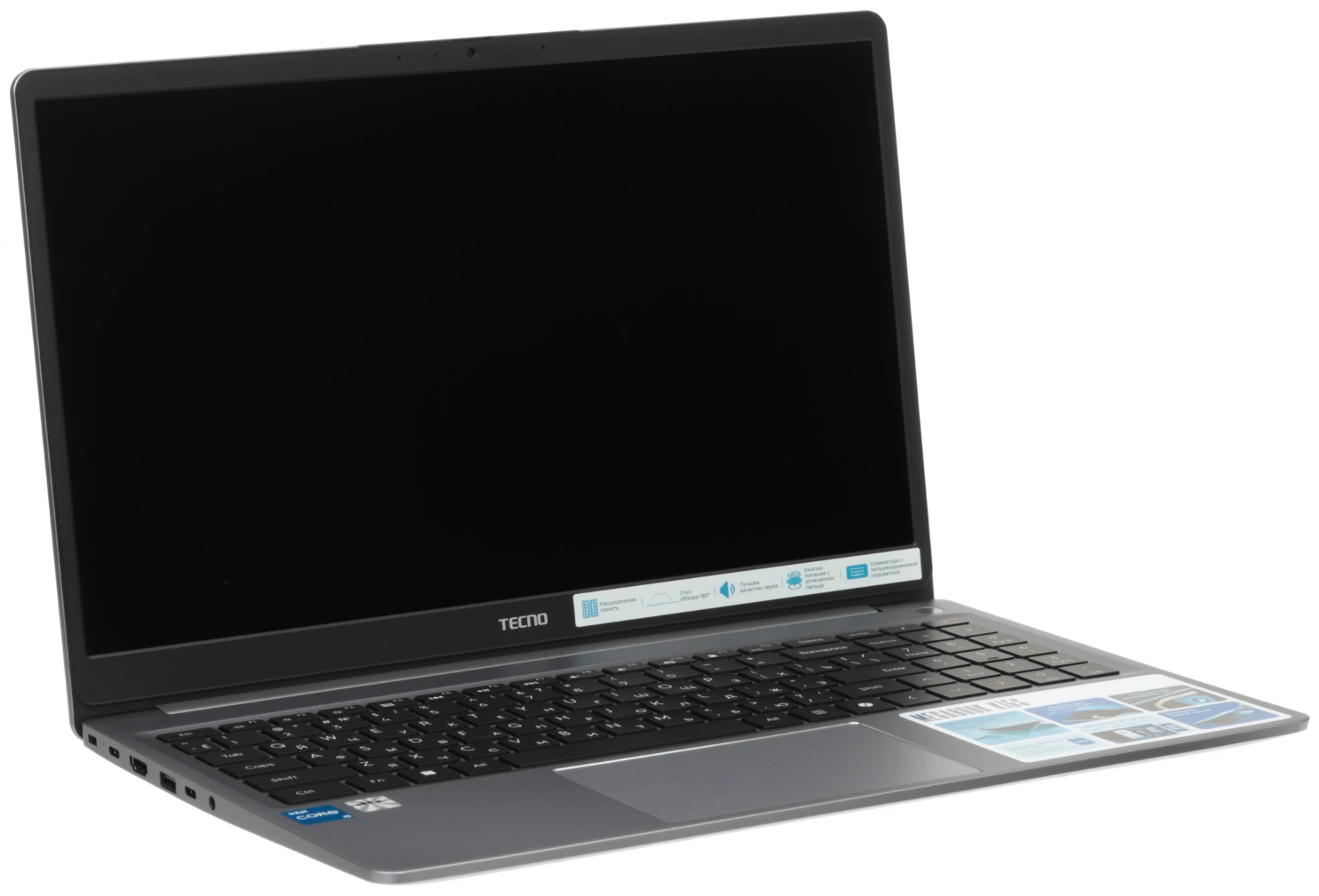 15,6" Ноутбук Tecno Megabook K15SRA i5-13420H/8GB/512GB SSD/W11H серый 