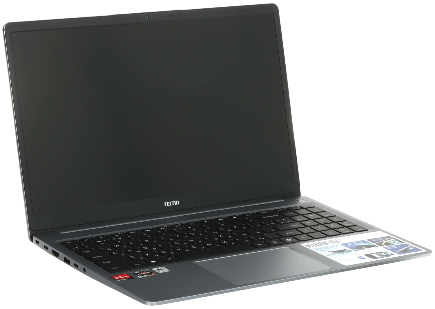 15,6" Ноутбук Tecno Megabook K15SDA R5-7430U/8GB/512GB SSD/W11H серый 