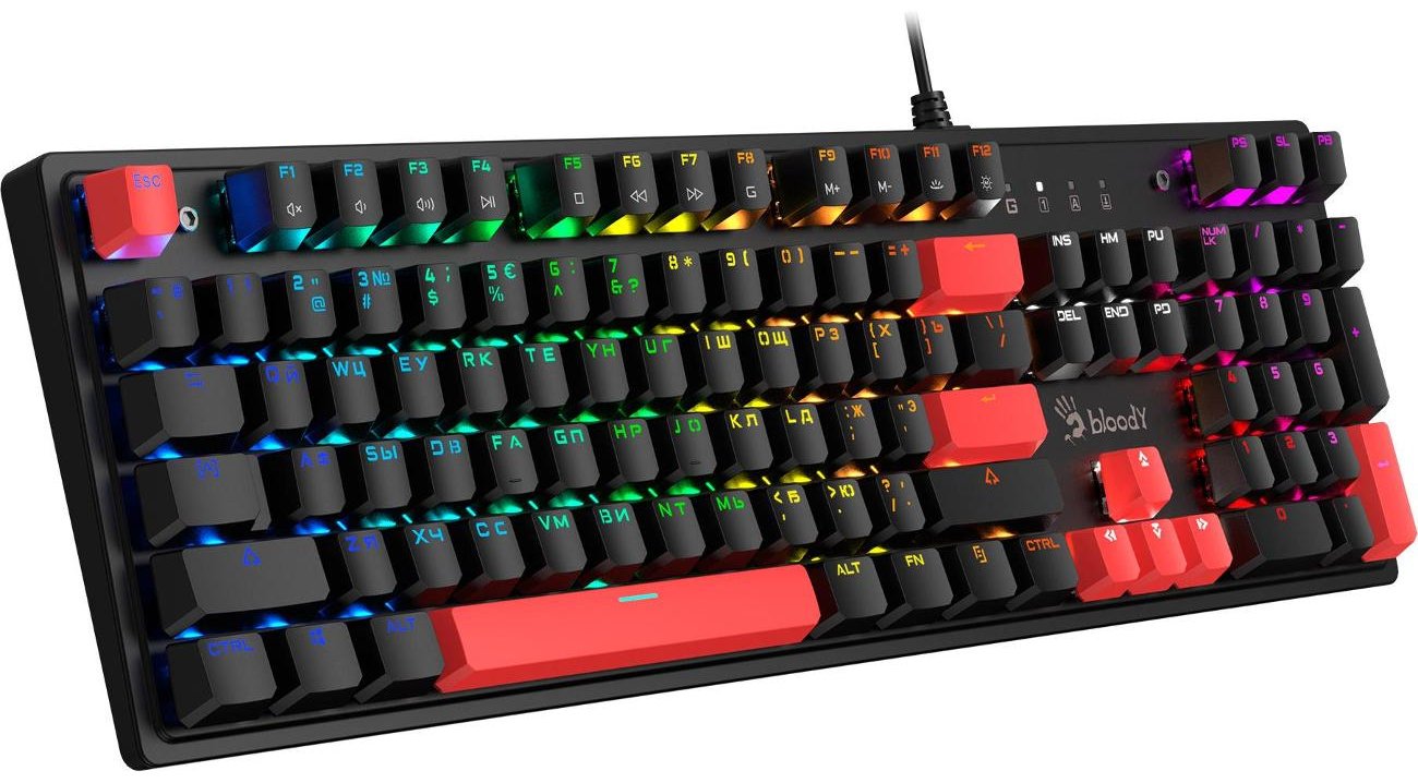 Клавиатура проводная A4Tech Bloody S510R черный