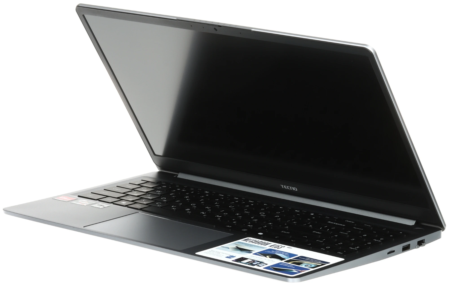 15,6" Ноутбук Tecno Megabook K15SDA R5-7430U/8GB/512GB SSD/W11H серый 