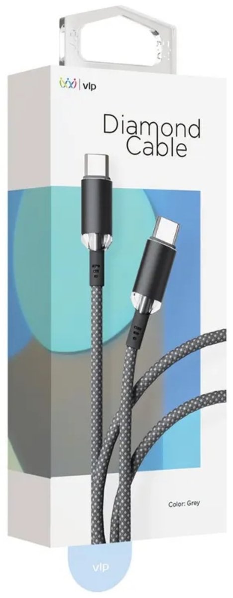 Кабель VLP Diamond Cable Type-C to Type-C 60W 1.2m серый