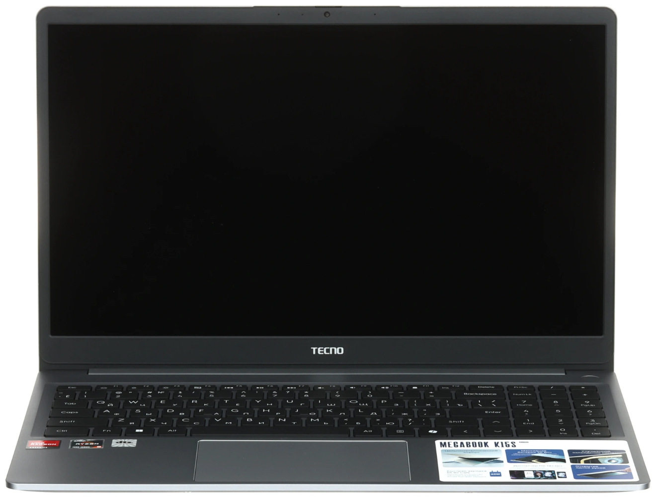 15,6" Ноутбук Tecno Megabook K15S R5-7430U/16GB/1TB SSD/W11H серый 