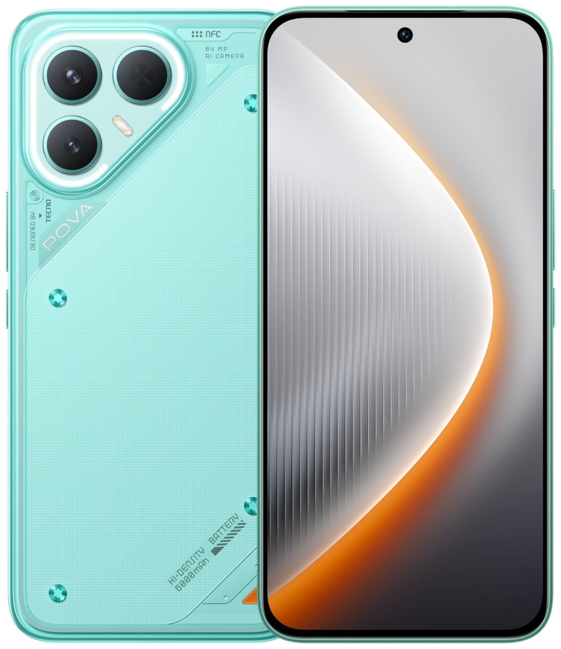Смартфон Tecno POVA 7 Pro 5G 12/256 ГБ бирюзовый