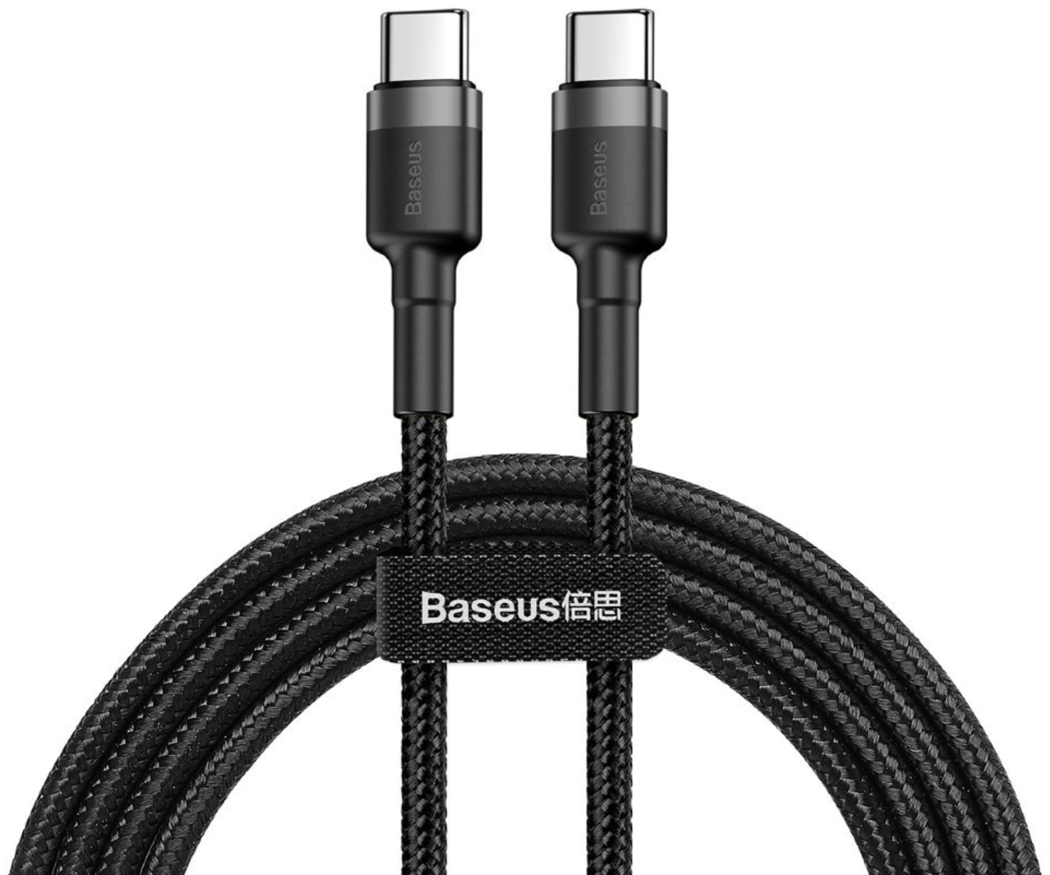Кабель Baseus Cafule PD2.0 Type-C to Type-C 60W 1m серо-черный CATKLF-GG1