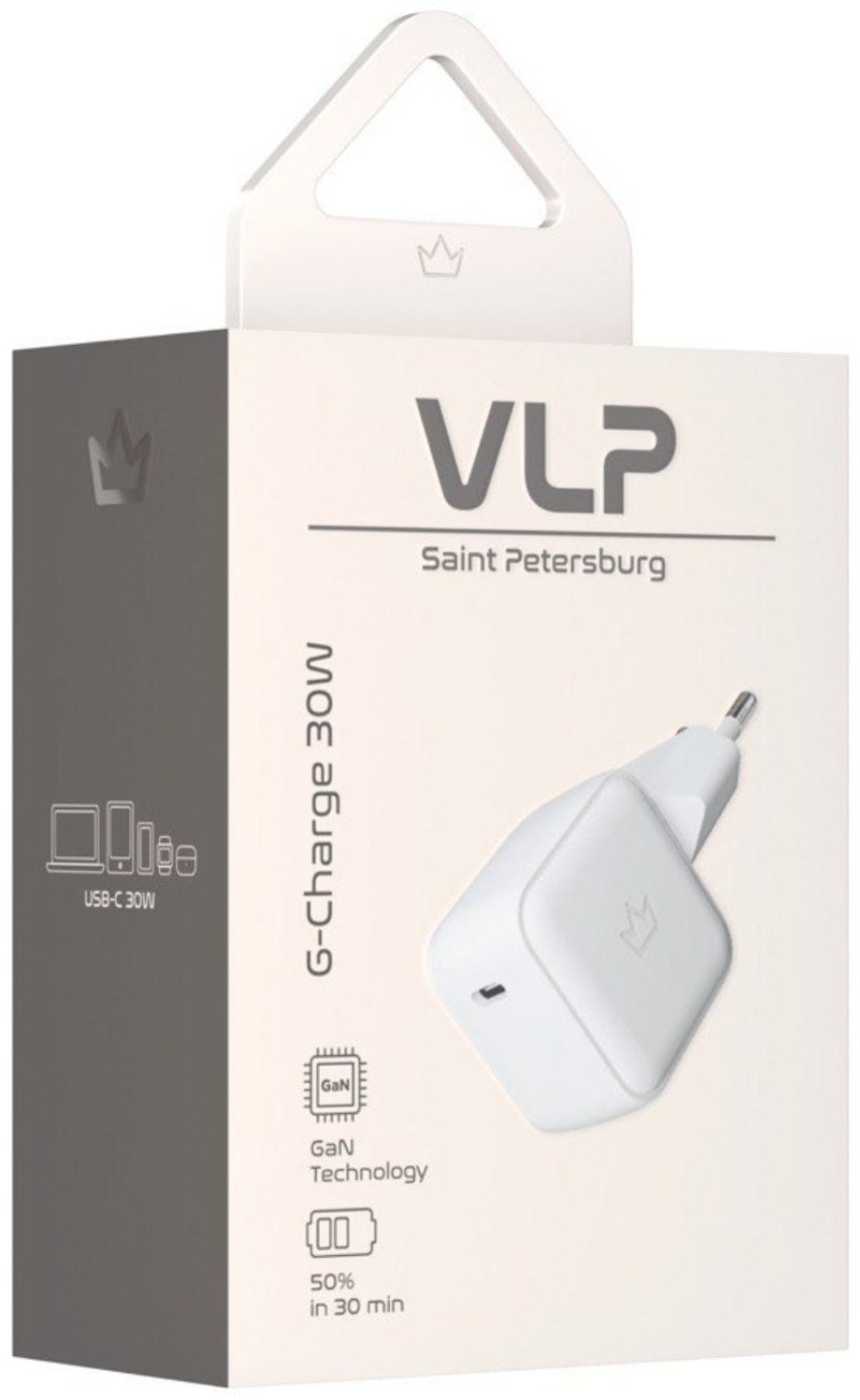 Адаптер питания VLP G-Charge 30W GaN USB-C PD белый